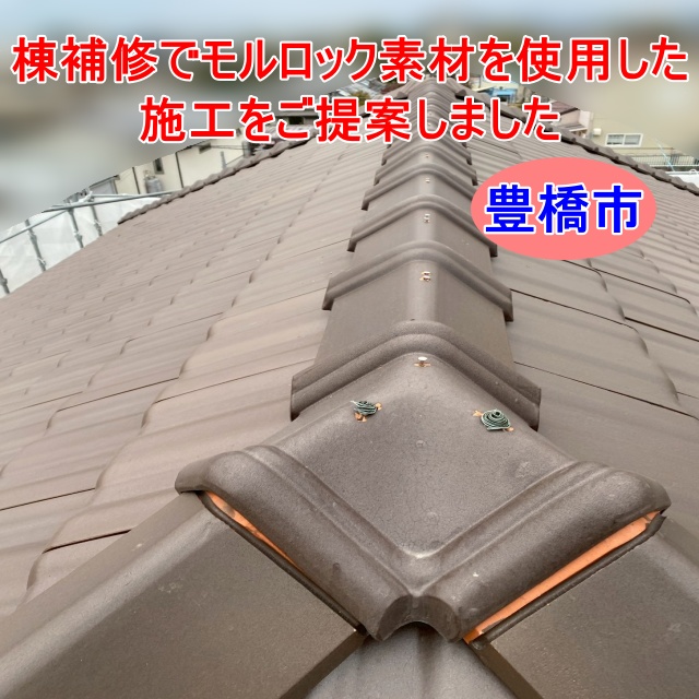 ⚪︎豊橋市⚪︎棟補修でモルロック素材を使用する施工をご提案しました🏠予算もご紹介します！